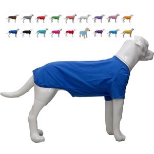 Lovelonglong Pet Clothing Dog Costumes Basic Blank T-Shirt Tee Shirts for Medium Dogs, Blue, XXL