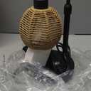 Candle Warmer Lamp with Timer Dimmable, Natural Weaving Boho Electric Candle Lamp, Wax Warmer Lamp for Mothers Day Gifts for Mom, House Warming Gifts New Home Decor (Black)