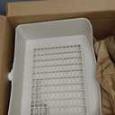 BWOGUE Large Rabbit Litter Box Toilet,Potty Trainer Corner Bedding with Drawer Larger Pet Pan for Adult Guinea Pigs, Rabbits, Hamster, Chinchilla, Ferret, Galesaur, Small Animals(White) (16.1"L x 11.4"W x 6.2"H)