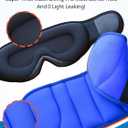 Airplane Pillow Combo with Chin Strap, Travel Pillows for Airplanes with Sleep Eye Mask, Plane Pillow for Long Flights, Car Road Trip, 360 Headrest, Stop Bobblehead, Black