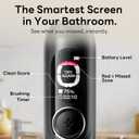 SAKYPRORAL AI Sonic Electric Toothbrush for Adults with Brushing Score & Smart Timer Display, 6-Zone Tracking, Rechargeable Whitening Brush with Soft Heads (Midnight Black)