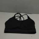 RUNNING GIRL Sports Bras for Women,Padded Sports Bra Tank Top Sexy Crisscross Back High Impact Longline Workout Yoga Bra, L