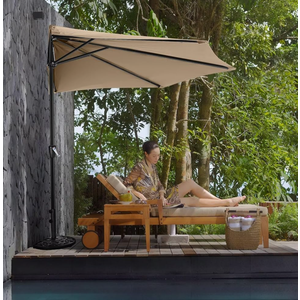ABCCANOPY Patio Umbrella Outdoor Half Umbrellas for Patio, Backyard, Garden, Deck