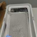 Stainless Steel Litter Box | XL Enclosed Cat Litter Boxes with Lid for Big Cats | High Sided, Anti-Urine Leakage | Non-Stick Bottom & Includes Litter Mat & Metal Scoop (Silver Gray)