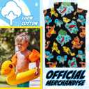 Pokemon Bath Towels 100% Cotton Towels Kids Teens Beach Pool Shower Travel Essentials (Multi, 6-9 Years)