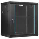 VEVOR 12U Wall Mount Network Cabinet, 15.5'' Deep Server Rack Cabinet Enclosure, 200 lbs Max. Ground-Mounted Load Capacity, with Locking Glass Door Side Panels, for IT Equipment, A/V Devices