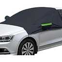getfay 1 PC Automotive Exterior Body Cover, Thickened Automotive Hood Winter Cover, Antifreeze and Anti-Frost Windshield Exterior Accessories, Universal for Most Cars (Silver)
