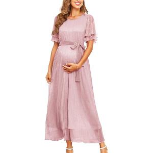 Aiswi Woman's MAXI Dress Pink S