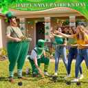 Skicuff St. Patrick's Day Yard Game for Adults, Giant Leprechaun Granny Pants Set with Hat Beard Gold Coins Cauldron, Funny Irish Party Games for Family Outdoor Lawn