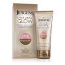 Jergens Natural Glow Self Tanner Face Moisturizer with SPF 20 Facial Sunscreen, Medium to Deep Skin Tone, Sunless Tanning, Oil Free, Broad Spectrum Protection UVA and UVB, 2 oz (Packaging May Vary)