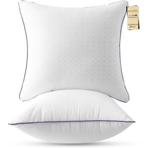 JOLLYVOGUE Euro Size Pillows Set of 2, 26'' x 26'' Cooling Bed Throw Pillows with Super Soft Down Alternative Fill, Luxury Fluffy Hotel Quality for Bed, Couch, and Sofa