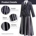 Black Costume Dress for Girls Cosplay Outfits Kids Halloween Party Dress with Accessories Family Party Dress (Black)