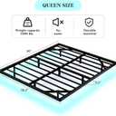 Floating Bed Frame Queen Size, Queen Bed Frame with Smart LED Lights