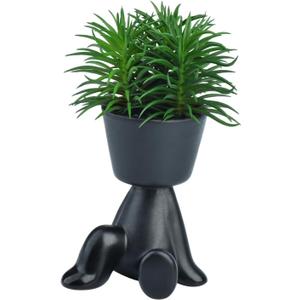Faux Plants Indoor Decor, Artificial Succulents in Pots Small Artificial Plants in Ceramic Pots for Home and Kitchen Decor (Backward Arm Support)