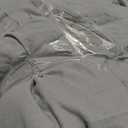 Grey Ruffle Comforter Set King, Pre-Washed Shabby Chic Bedding Set, Lightweight Cottagecore Soft Romantic Cozy 1 Comforter & 2 Shams, All-Season