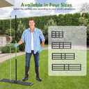 Seeutek Lawn Leveling Rake, 45" x 10" Heavy Duty Yard Leveling Rake Tool with 0-180° Adjustable Handle, 6.5FT Steel Handle Lawn Leveler for Yard Garden Golf, Ease Level Soil Sand Dirt Surface