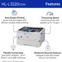 Brother HLL3220CDW Wireless Compact Color Laser Printer, Duplex and Mobile Device Printing | Includes 2 Month Refresh Subscription Trial, Amazon Dash Replenishment Ready