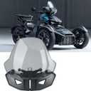 Adjustable 3 inches Windshield for Can-Am Ryker 600 900 Sport & Rally Edition 2019-2023 All Models, Front Vented Wind Deflector Windscreen Accessories( Replace # 219401023, 219400771) (Smoke Gray)