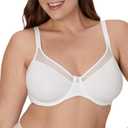 Bali Women's Seamless Underwire Bra, One Smooth U Smoothing Underwire Bras for Women, Convertible Straps, Ultra Light (White) 38C