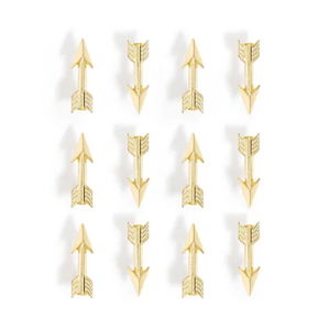 U Brands® Arrow Push Pins, Gold, Set Of 12 Pins Pack Of 2
