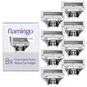 Flamingo Pubic Women's Pubic Razor Refill Cartridges, 8 Women's Razors for Shaving Bikini Line