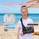 2 x Kids Arm Sling for Boys and Girls, Premium Mesh Toddler Arm Sling for Shoulder Elbow Wrist Injury, Black (Large)