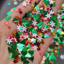 3.5oz Christmas Confetti Table Glitter 5000pcs Metallic Foil Sequins Table Bright XMS and New Year Decoration Party Decoration