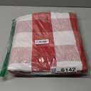 Christmas Red and White Plaid Rug, 3' x 5' Cotton Hand-Woven Layered Door Mat for Front Porch, Entryway, Outdoor Holiday Decor, Washable Buffalo Check Rug for Home, Patio, Kitchen