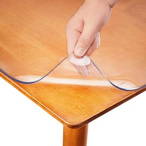 Bobetter 1.5mm Thick Round Vinyl PVC Crystal Desk Cover Protector Clear Desk Cover Round Vinyl Desk Pad PVC Plastic Table Cover for Office Dresser Night Stand Computer & Writing Desk Tabletop 32 Inch