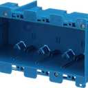 Carlon B468R Work Outlet Box, 4 Gang, 7.57-Inch Length by 2.89-Inch Width by 3.56-Inch Depth, Blue