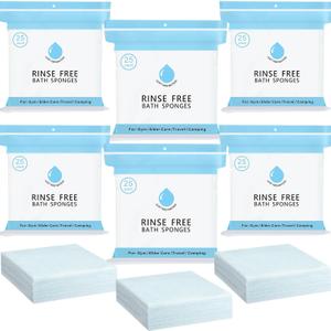 VitalCozy 200 Pcs Rinse Free Bathing Wipes Bulk Sponges Bath Wipes All in 1 Shower Rinse Free Bath Sponges Wash Cloths for Campers, Hikers, Adults, Elderly