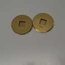 Therwen 2 Pcs 3.5 Inch Slotted Brass Cleanout Plug Sewer Cleanout Plug Wrench Sewer Clean Cover for Drain, Waste, and Vent Purposes(Concave)