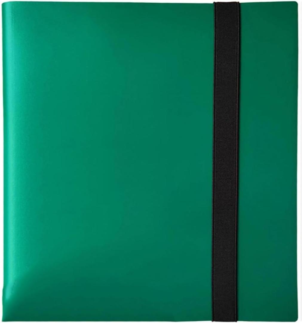 Card Folder Ablum for Trading Cards Collection for Sports Cards, Baseball Cards, Game Cards,Gift for Card Collector(Green 12 slots /480 card book)