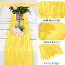 8 Pack Lemon Yellow Cheesecloth Table Runners 20x120 Inch Gauze Table Runner 10FT Easter Cheese Cloth Table Runner Rustic Sheer Runner for Wedding Baby Shower Birthday Party Table Decor