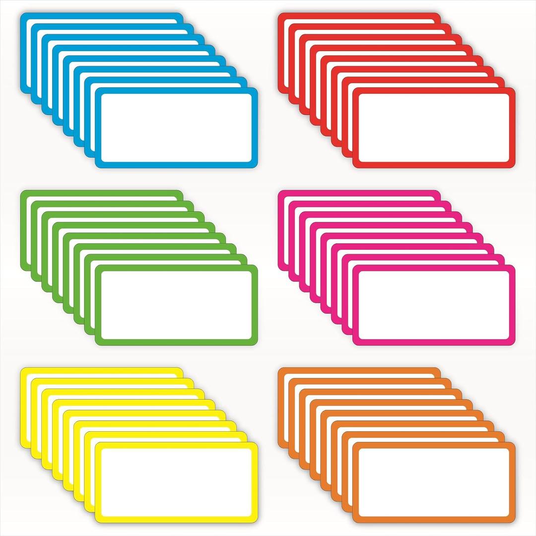 48 Pack Magnetic Dry Erase Labels - Magnetic Blank Cards with Color Borders, Reusable Name Tags - Dry Erase Labels for Home, Office, Classroom - 2 x 4 Inches 48 Pack Magnetic Dry Erase Labels - Magnetic Blank Cards with Color Borders, Reusable Name Tags - Dry Erase Labels for Home, Office, Classroom - 2 x 4 Inches