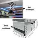 Projector Lift 39''Electric Projector Mount Hidden Ceiling Projector Bracket 19.69'' Base Automatic Lift Projector Electric Motorized Projector Mount Hanger 22Lb Load Capacity 110V