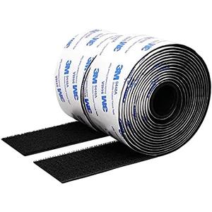 Hook and Loop Tape 2in x 10ft,Slef Adhesive Interlocking Strip, Mounting Tape Heavy Duty Adhesion, Picture Hanging Strips Fastener, Double Sided Carpet & Rug Fixation