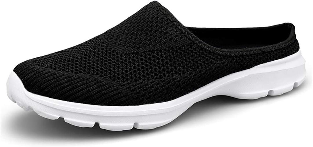 ChicWind Womens Breathable Mesh Walking Mules Sneakers Open Back Slip On Shoes 9