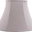 Aspen Creative 38029-2, Handsewn Bell Traditional Collapsible Spider Shade in Oatmeal Linen Fabric, 9" Top x 18" Bottom x 13" Slant, Set of 2