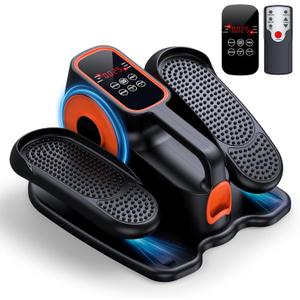 Under Desk Elliptical, Ellipse Leg Exerciser While Sitting for Seniors, Quiet Portable Electric Seated Pedal Exerciser with Remote Control and 12 Adjustable Speeds for Home Office (Small)