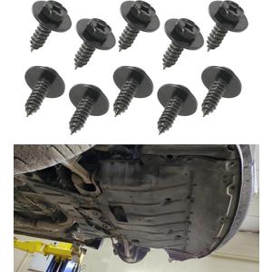 SCUARI 10PCS Fender Screws,Car Accessories Bumper Screws,Splash Shield Screw,Bumper Cover Under Cover Grill Tapping Screw Fastener,Suitable for RAV4,ES,GS,LS,RX,Replacement #90159-60498