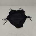 Viottiset Women's Ruched High Cut One Piece Swimsuit Tummy Control Bathing Suit Monokini (X-Large, Black)