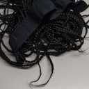 Aimole Long Braided Wigs Crochet Hair Fully Hand Tied Twist Braided With Headband Half Wig(1-Black)