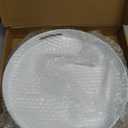 Round White Decorative Serving Tray with Handles, 13 Versatile Ottoman Tray for Coffee Table, Entertaining, Outdoor Patio, Living Room