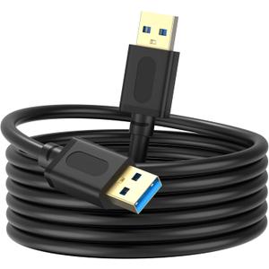 USB 3.0 Male to Male Cable 25Ft,USB to USB Cable with Gold-Plated Connector for Hard Drive Enclosures, DVD Player, Laptop Cooler(25Ft/8M)