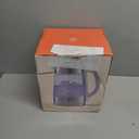 Speed-Boil Water Electric Kettle, 1.7L 1500W, Coffee & Tea Kettle Borosilicate Glass, Water Boiler, Auto Shut-Off, Cool Touch Handle, Base Detachable, LED. 360 Rotation, Boil Dry Protection (White)