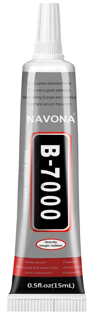 7 PCS 15ml B7000 Glue Clear with Precision Tip, Bedazzling Glue, Super Glues, Rhinestone Glue for Nail, Craft Glues, Jewelry Making, Nail Art, DIY, Makeup, Shoes