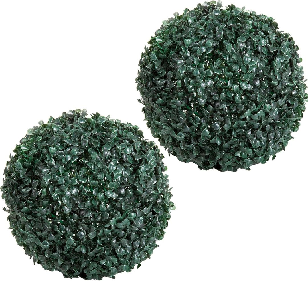 Pure Garden Set of 2 Solar LED Faux Topiary Balls