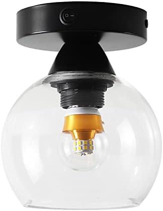 Decorative 12V LED Pendent Dining-Room Lamp, 12Volts Dome Light with On&Off Switch, Clear Sphere Glass Lens, Interior Light for RV, Motorhome, Camper