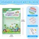 Magic Ink Copybooks for Kids Reusable Handwriting Workbooks for Preschools Grooves Template Design and Handwriting Aid (4)